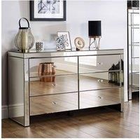 Birlea, Seville 6 Drawer Mirrored Chest, Engineered Wood