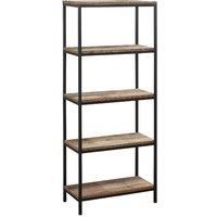 Birlea Urban 5 Tier Bookcase, Wood, Rustic