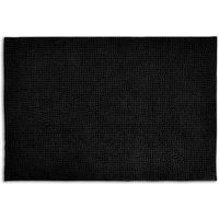 Allure Bobble Chenille Large Bath Mat Non Slip 60 x 90cm - Soft, Absorbent, Easy Care (Black)