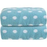 Allure Spots Hand Towel 50 x 90cm, 100% Cotton 500gsm, Super soft, Absorbent, Washable (Duck Egg)