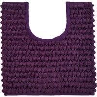 Chunky Bobble Sparkle Pedestal Mat Anti-Slip 50x50cm Satin Super Soft Toilet Rug