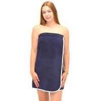 100% Cotton Shower Wrap Towelling Bath Adjustable Velcros Ladies Wrap Super Soft