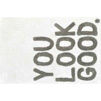 Mooky Mats You Look Good Tufted Slogan Bath Mat