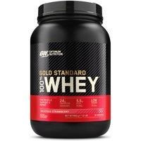 Optimum Nutrition Gold Standard Whey Protein Powder Muscle Building Supplements With Glutamine and Amino Acids, Delicious Strawberry, 30 Servings, 900 g, Packaging May Vary