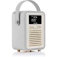 VQ Portable Retro Mini DAB and DAB+ Digital Radio with FM, Light Grey