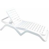 "SCIROCCO" STACKABLE SUN LOUNGER in WHITE by TRABELLA TB-901