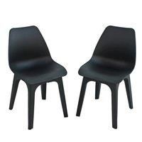"EOLO" CHAIRS x 2 in ANTHRACITE by TRABELLA TB-960-2