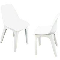 Eolo Pack of 2 Matte Chairs White