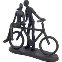 UNIQUE "BICYCLE COUPLE" INDOOR ORNAMENT, CAST IRON in MOCHA BROWN COLOUR AI/325