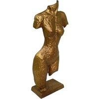 Europa Torso Sculpture Elur Aluminium Ornament 38cm Golden Brown