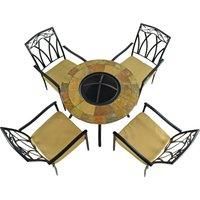 Byron Manor Bayfield Firepit 89Cm Coffee Table