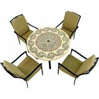 Byron Manor Avignon Dining Table With 4 Ascot Deluxe Chairs Set
