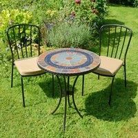 Exclusive Garden Villena 60cm Bistro Table with 2 Milan Chairs Set