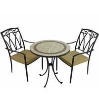 Exclusive Garden Henley 71cm Bistro Table with 2 Ascot Chairs Set