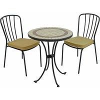 Exclusive Garden Henley 60cm Bistro Table with 2 Milan Chairs Set