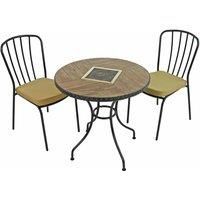 Exclusive Garden Haslemere 71cm Bistro Table with 2 Milan Chairs Set