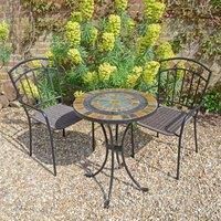 Exclusive Garden Villena 60cm Bistro Table with 2 Malaga Chair Set