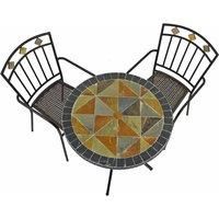 Europa Leisure Tobarra Standard Table with 2 Malaga Chairs - Stone