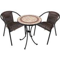 Exclusive Garden HENLEY 60cm Bistro Table with 2 SAN REMO Chair Set