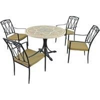 Byron Manor Montpellier Dining Table With 4 Ascot Chairs Set