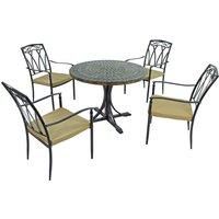 Byron Manor Monterey Dining Table With 4 Ascot Chairs Set