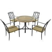 Byron Manor Vermont Dining Table With 4 Ascot Chairs Set