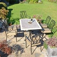 Wilmington Dining Table with 6 Ascot Chairs Set Natural