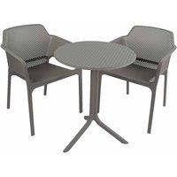 Nardi Step Table With 2 Net Chair Set Turtle Dove