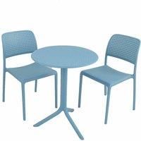 Blue Set of 2 Nardi Bistro Chairs Blue