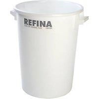 Refina Large White Plastering Rendering Plaster Mixing Bucket - Heavy Duty Tub