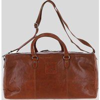 Ashwood Leather 'Pietro' Large Genuine Leather Vintage Holdall in Tan