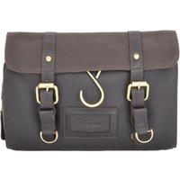 Mens Leather & Canvas Hanging Toiletry Bag Mud/mud : 7010