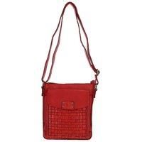 'Tramonto' Vintage Woven Leather Crossbody Bag