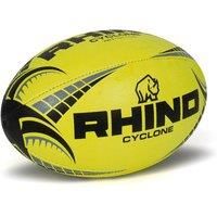Rhino Cyclone Rugby Ball, Fluo Yellow, Size 3
