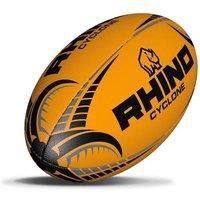 Rhino Cyclone XV Training Rugby Ball, Fluo Orange, Size 4