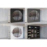Moon Sliding Door Wardrobe 150/203Cm - White