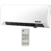 Mylek Electric Over Door Warm Air Curtain Fan Heater Led Digital Remote Control
