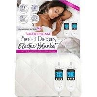 Sweet Dreams Super King Electric Blanket Size Heated Fitted Cover Dual Controls