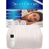 Sweet Dreams Single Electric Blanket Size Fitted Heated Bed Mattress Under Cover