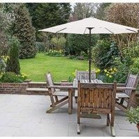 Garden Parasol Patio Table Umbrella Sun Shade Crank Handle Waterproof 2.7M