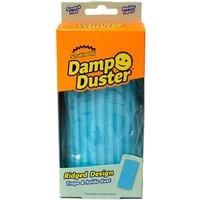 Scrub Daddy Damp Duster, Multipurpose Dusters for Cleaning - Venetian & Wooden Blind Cleaner, Ridged Dusting Sponge for Vents, Radiator, Skirting Boards, Mirrors - Home Cleaning Products, Blue