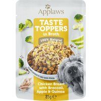 Applaws Taste Toppers in Broth 12 x 85g  - Chicken Breast with Broccoli, Apple & Quinoa
