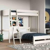 Noomi Tera White Highsleeper With L Shaped Small Double Bed