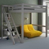 Studio Loft Bed Double High Sleeper Grey - Grey