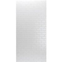 Splashwall Gloss White Tile effect Shower Panel (H)2420mm (W)1200mm (T)3mm