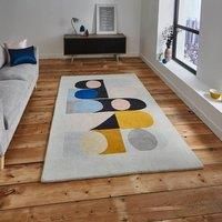 Inaluxe Jazz Flute IX08 100% Wool Hand Tufted Designer Rug, Multi