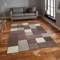Think Rugs, Brooklyn 646 Beige/Purple - 120 x 170