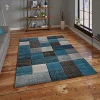 Think Rugs, Brooklyn 646 Blue/Grey - 120 x 170