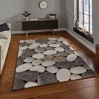 Think Rugs, Woodland 2099 Cream/Grey - 160 x 230