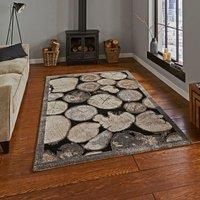 Think Rugs, Woodland 4626 Cream/Grey - 120 x 170